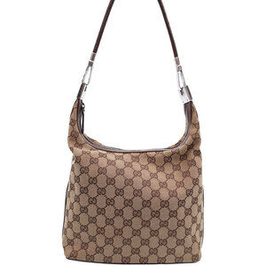 Gucci Scarlett Hobo bag beige GG monogram canvas leather Brown